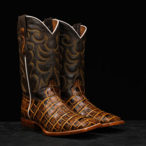 Honey Alligator Belly - Square Toe