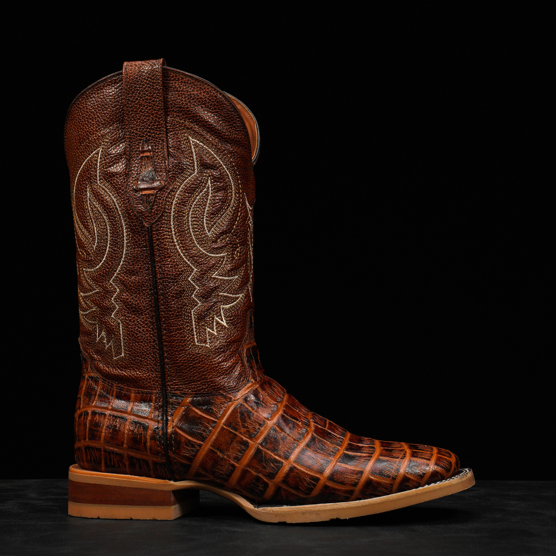 Cognac Alligator Belly - Square Toe - Image 2