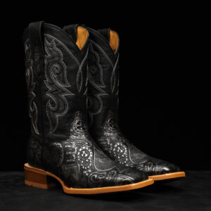 Gray Hand Tooled – Square Toe