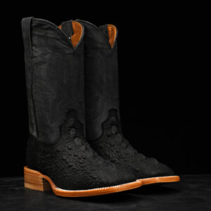 Matte Black Snapping Turtle - Square Toe