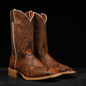 AUTHENTIC Porto Python Belly  – Square Toe