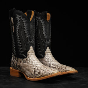 AUTHENTIC Natural Python – Square Toe