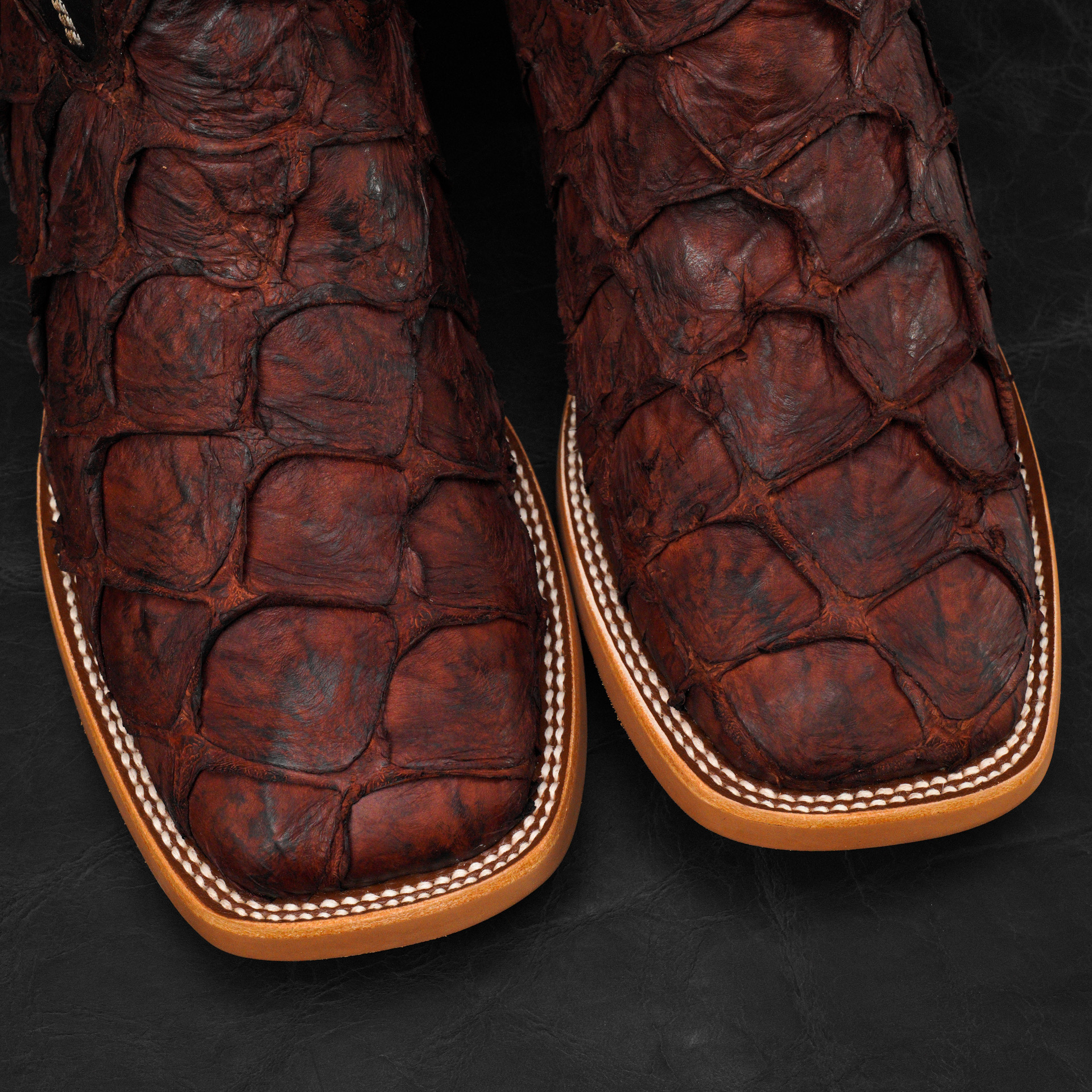 AUTHENTIC Brown Pirarucu – Square Toe - Image 3