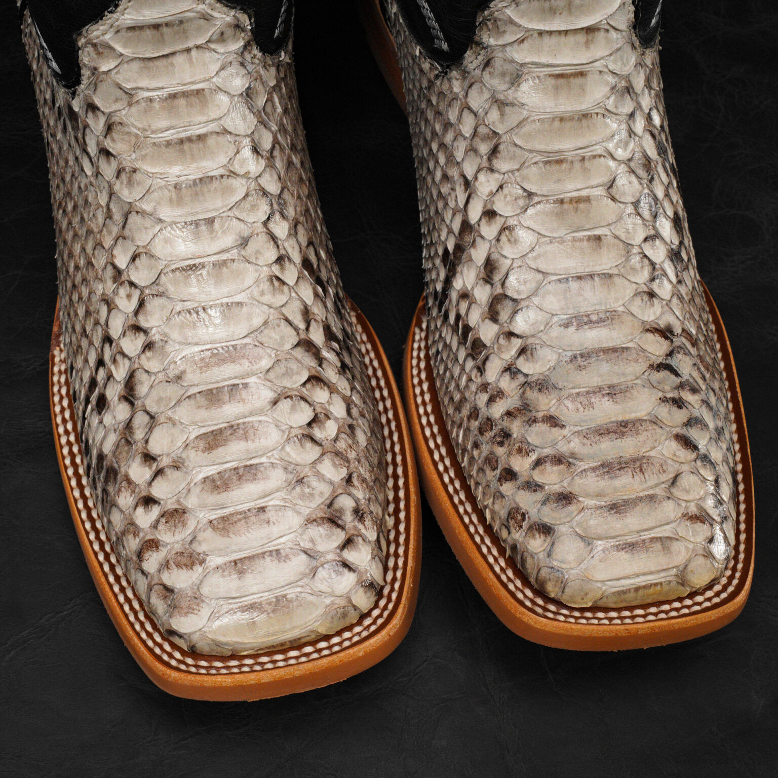 AUTHENTIC Natural Python – Arena Square Toe - Alfa Western WearAlfa ...
