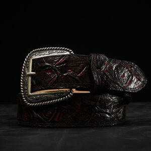 Black-Cherry Fish Scale Belt