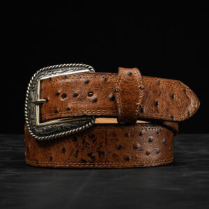 Honey Ostrich Belt