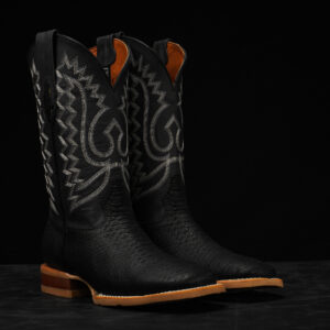 Matte Black Python – Square Toe