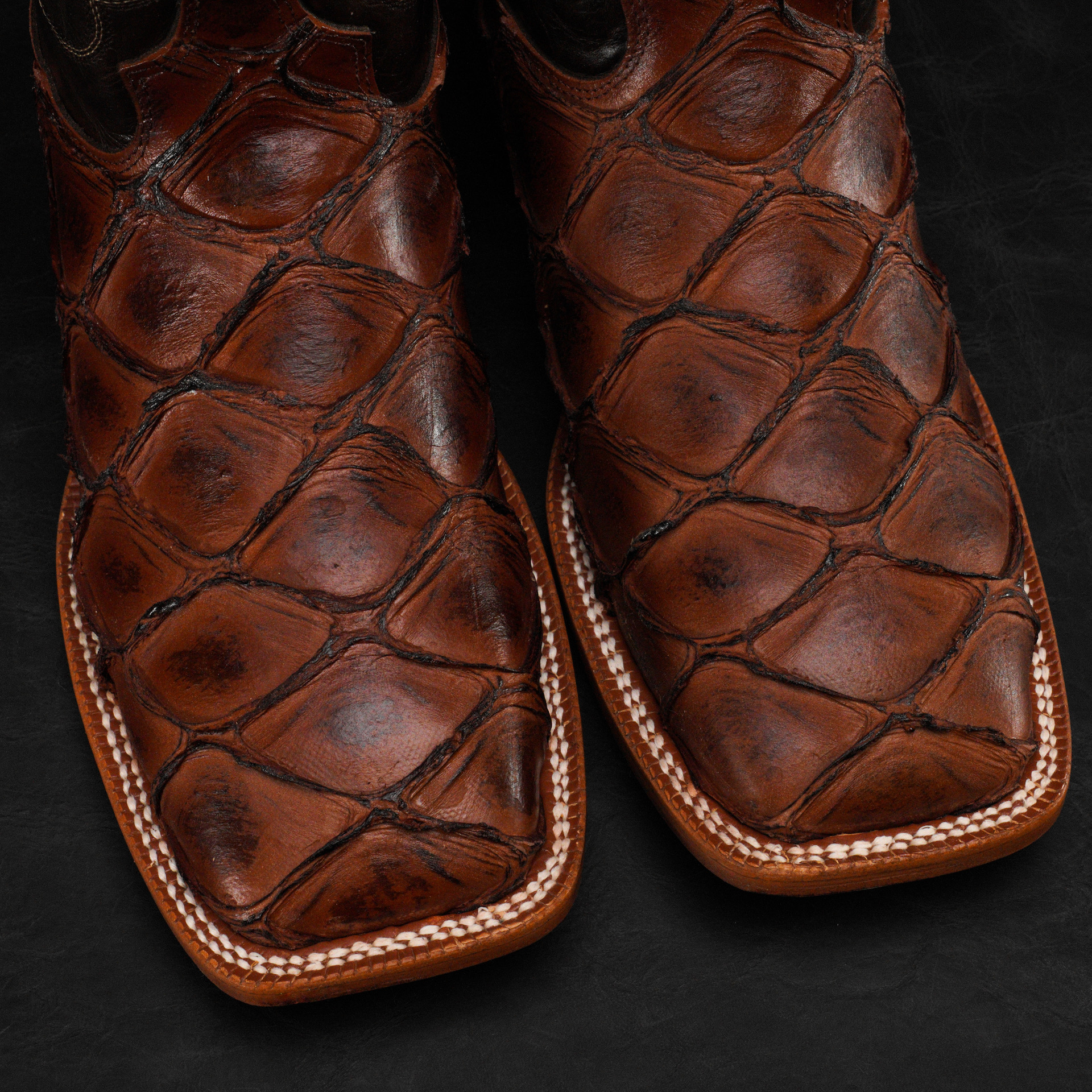 Brown Pirarucu – Square Toe - Image 3