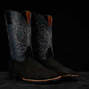 Matte Black Cowhide – Square Toe