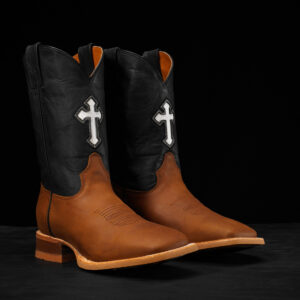 Natural Brown Cowhide – Square Toe