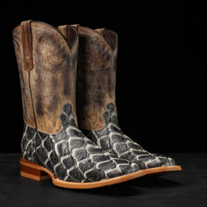 Gray Fish Scale – Square Toe