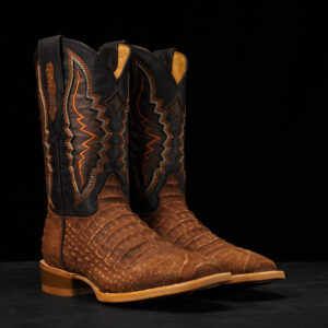 Matte Honey Caiman Belly - Square Toe