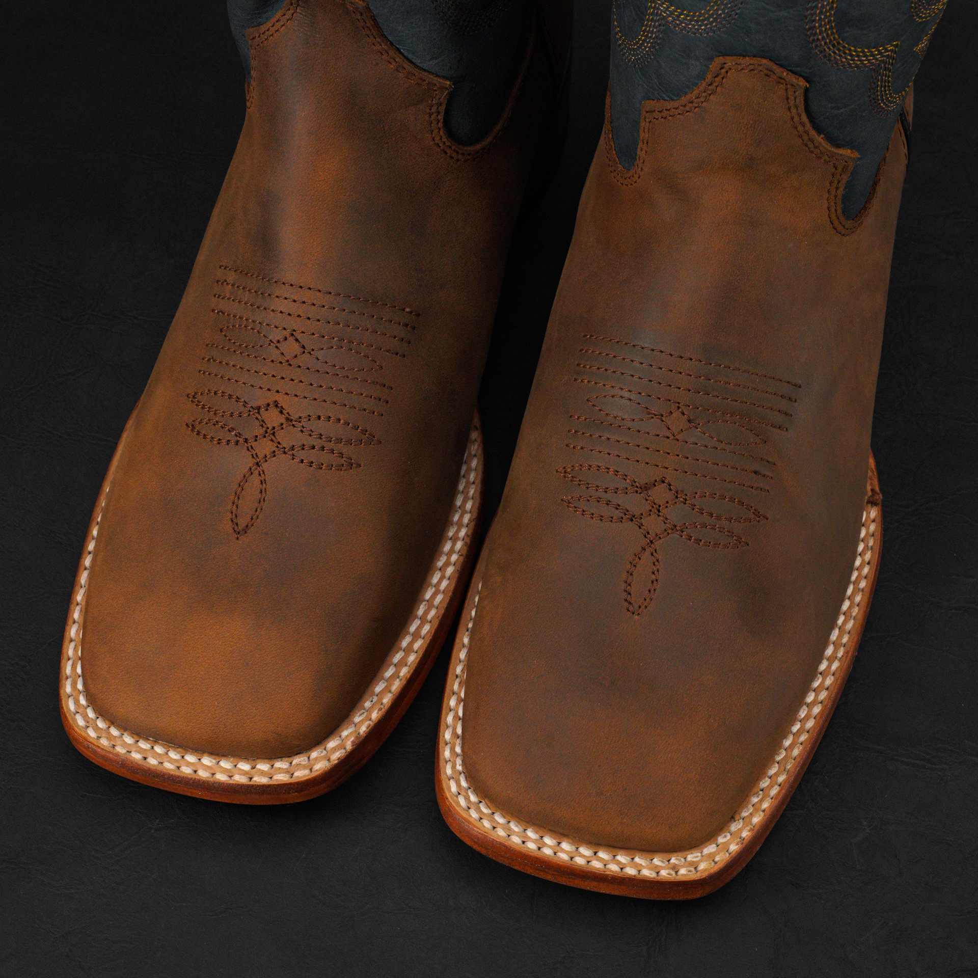 Natural Brown Cowhide – Square Toe - Image 3