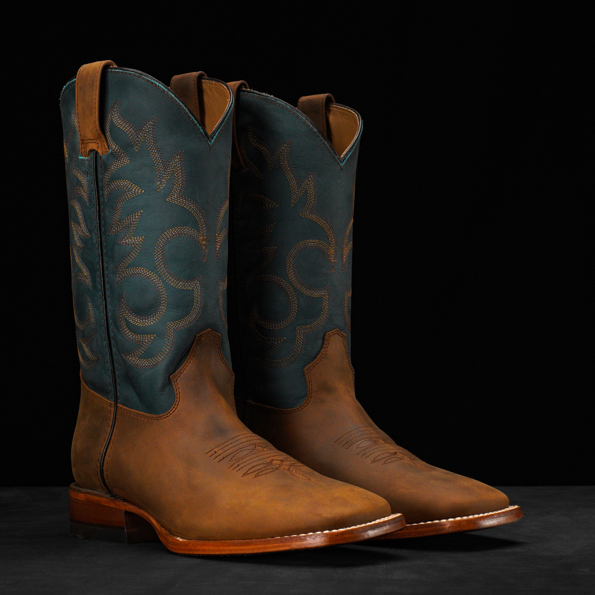 Natural Brown Cowhide – Square Toe