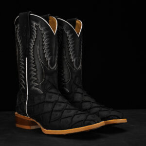 Matte Black Pirarucu – Arena Square Toe