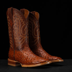 Cognac Ostrich – Square Toe