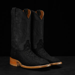 Matte Black Snapping Turtle - Square Toe