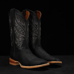 Matte Black Python – Square Toe