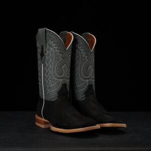 Matte Black Cowhide – Square Toe