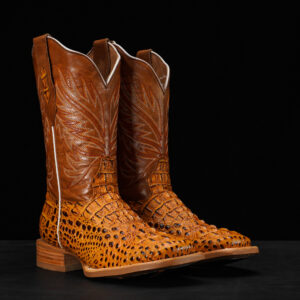 Honey Caiman Neck - Ranch Square Toe