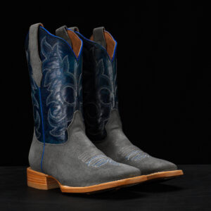 Gray Roughout – Ranch Square Toe