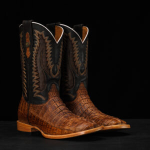 AUTHENTIC Honey Caiman Tail – Arena Square Toe