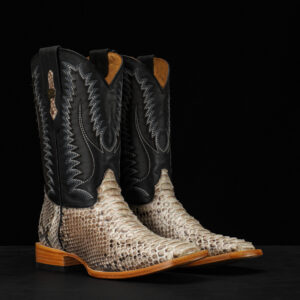 AUTHENTIC Natural Python – Arena Square Toe