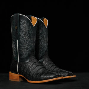 AUTHENTIC Black Caiman Tail – Arena Square Toe