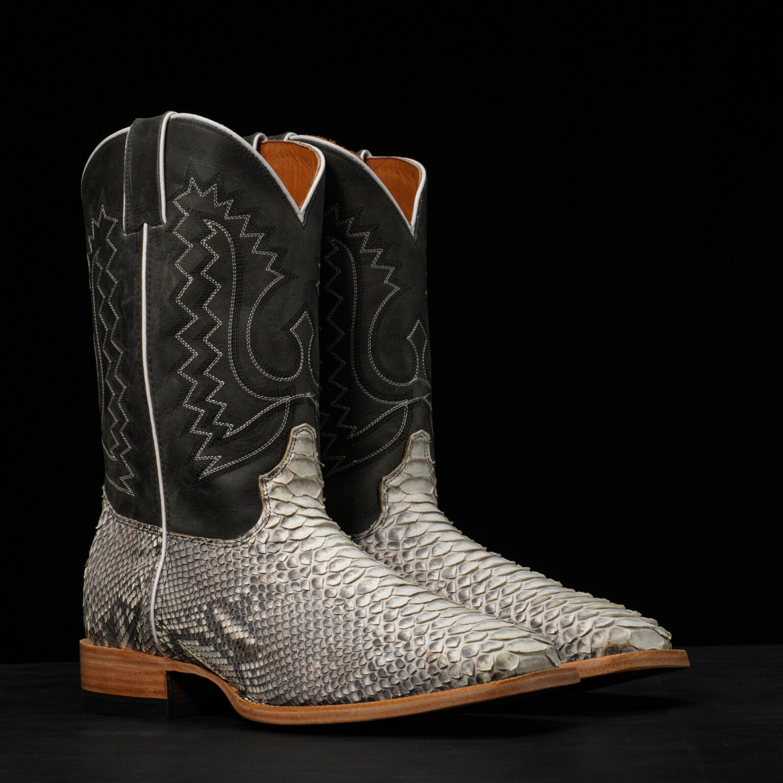 AUTHENTIC Natural Python – Square Toe - Alfa Western WearAlfa Western Wear