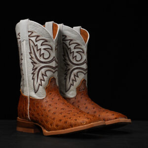 Taupe Ostrich – Square Toe