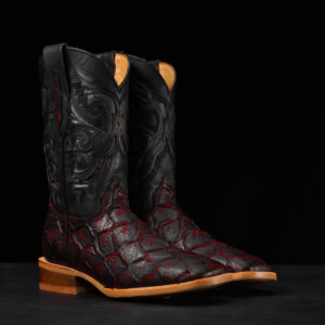 Black-Cherry Fish Scale – Arena Square Toe