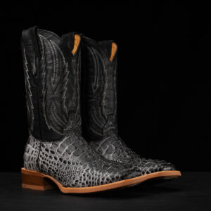 Gray Caiman Neck - Arena Square Toe