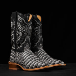 Gray Caiman Belly - Arena Square Toe