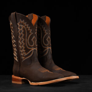 Brown Cowhide – Square Toe