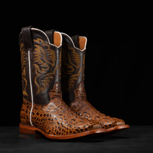 Honey Caiman Neck – Square Toe