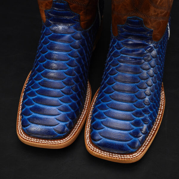 Royal Blue Python – Square Toe - Alfa Western WearAlfa Western Wear