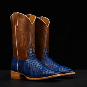 Royal Blue Python – Square Toe