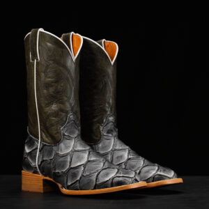 Gray Pirarucu – Square Toe