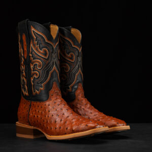 Cognac Ostrich – Arena Square Toe