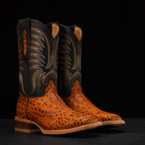 Cognac Caiman Neck - Arena Square Toe