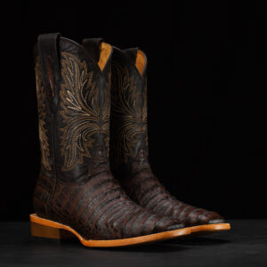 Brown Caiman Belly - Arena Square Toe