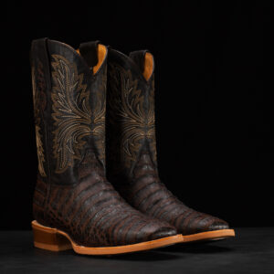 Brown Caiman Belly - Arena Square Toe