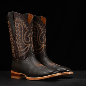 Brown Cowhide – Square Toe