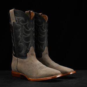 Gray Roughout – Square Toe