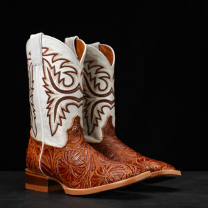 Taupe Hand Tooled – Square Toe
