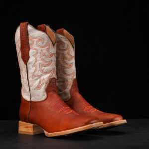 Cognac Bullhide - Ranch Square Toe