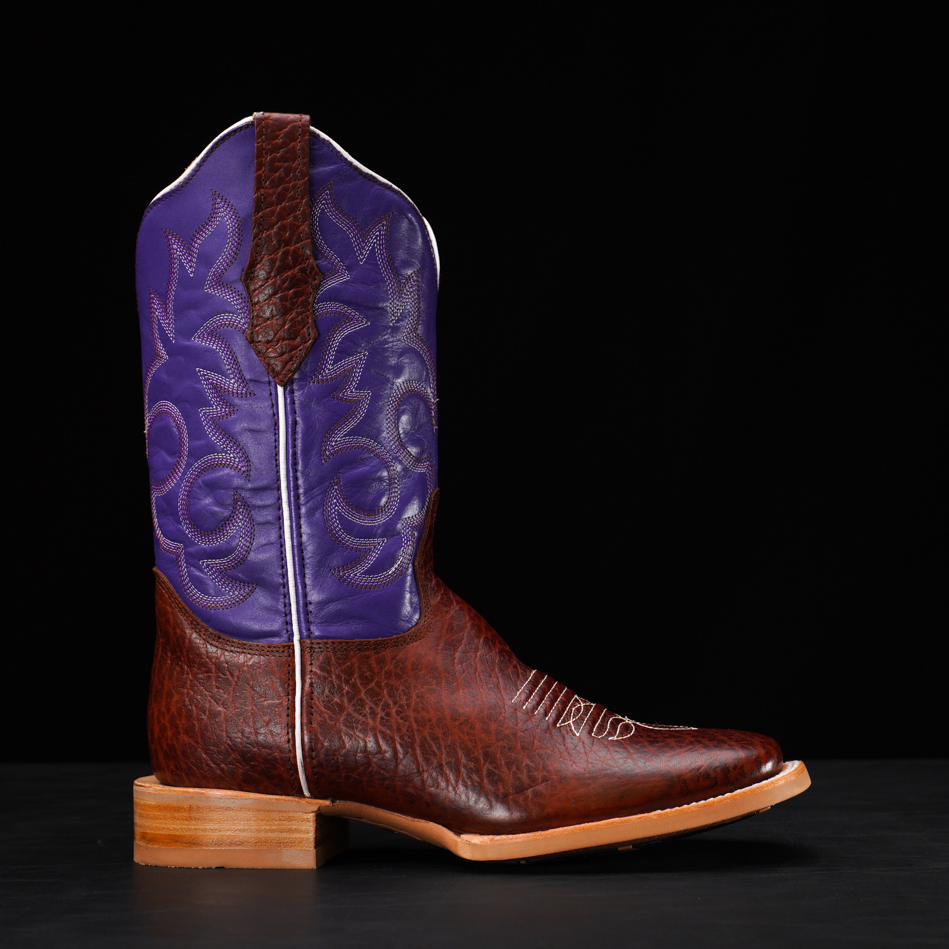 Cherry Bullhide - Ranch Square Toe - Alfa Western WearAlfa Western
