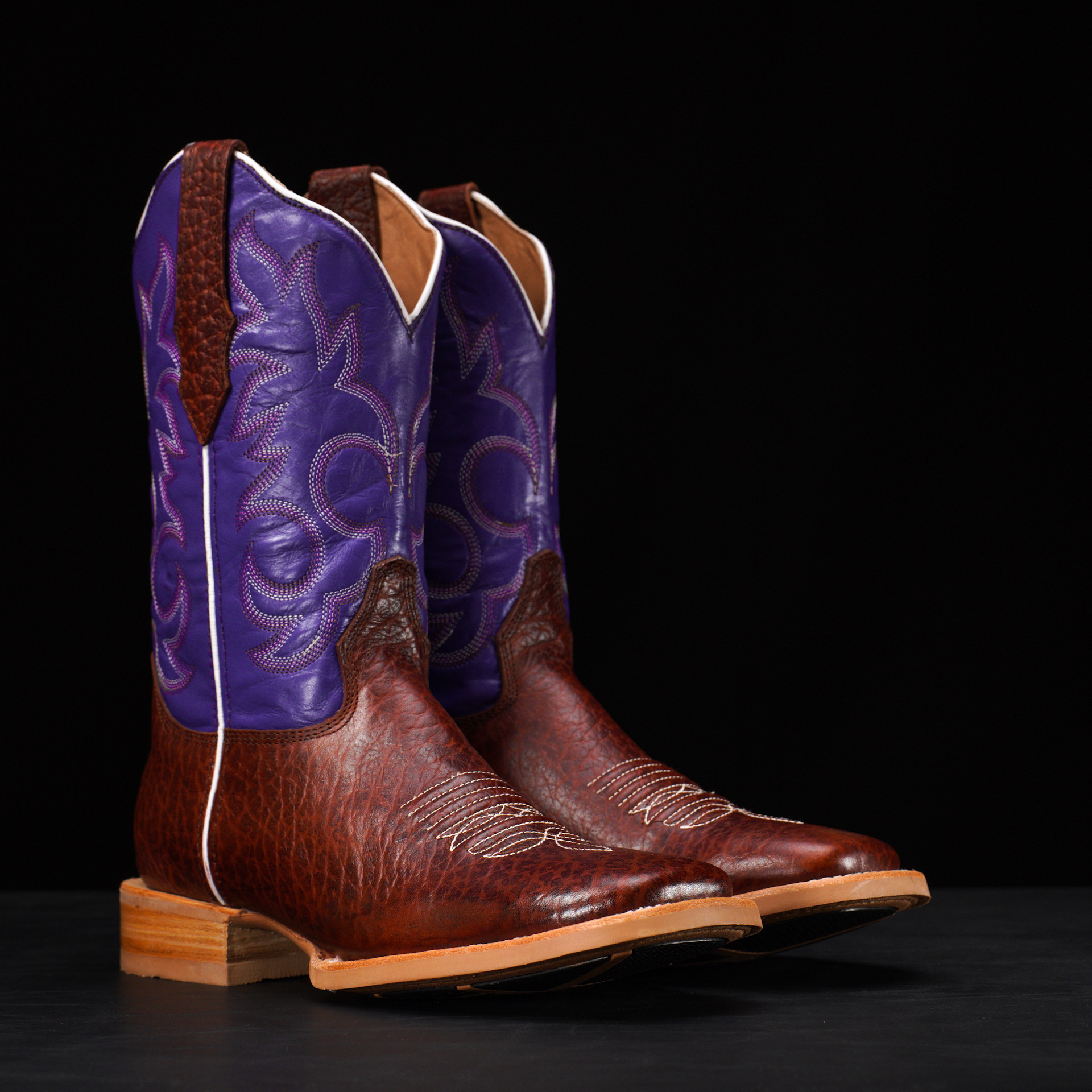 Cherry Bullhide - Ranch Square Toe - Alfa Western WearAlfa Western