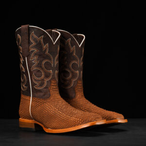 Matte Honey Nubuck Python – Heritage Square Toe