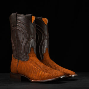 Rust Brown Python – Square Toe